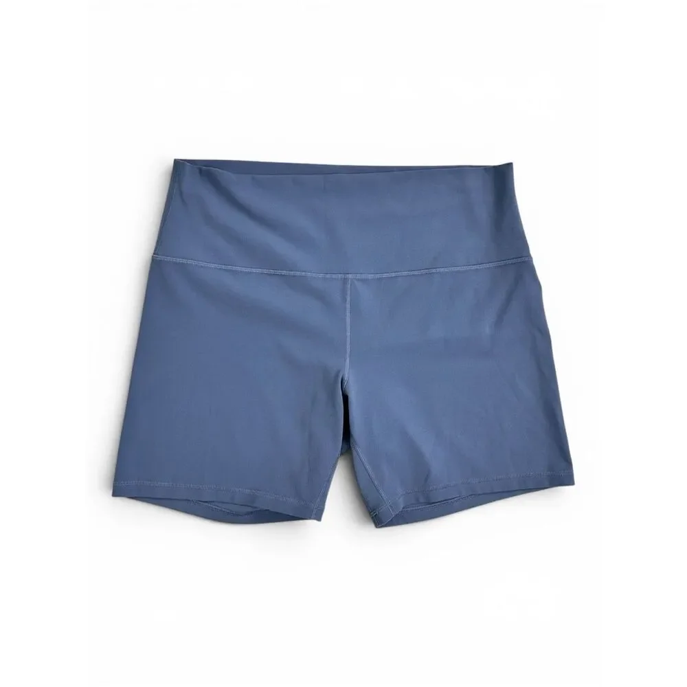 Lululemon Align Shorts 6” High Rise Washed Denim Blue Nulu Sz14 Yoga Athleisure